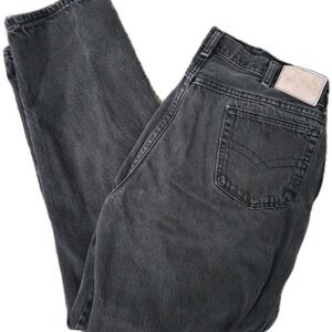 Vintage Bugle Boy Jeans Mens 36x30 Black Straight Leg Denim 90s Made In USA
